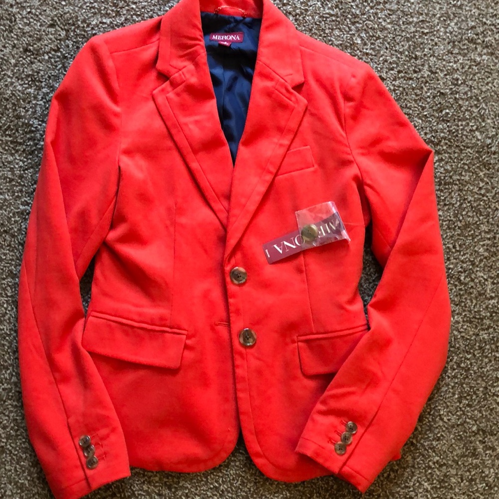 NWT orange flame blazer business